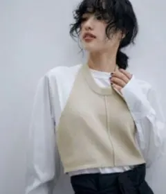 ADAM ET ROPE' /アダムエロペ ホルターネックニット ③ 　オフ白