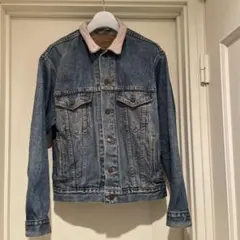 レアLevi’s 90s.75559 デカパッチ、襟レザー仕様デニムジャケット