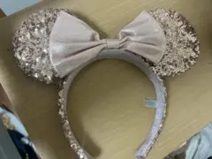 ミッキーマウス耳カチューシャ ピンク スパンコール