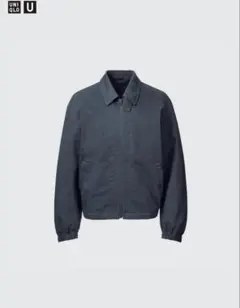 UNIQLO U ジップアップブルゾン　ネイビー　短丈