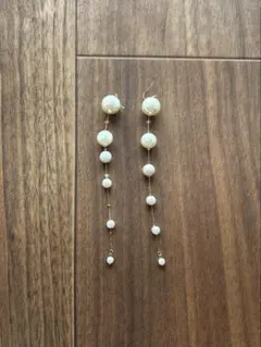 シンプルパールピアス　ブライダル