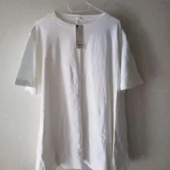 ♡新品未使用GUホワイトフレアオーバーサイズTシャツ コットン♡