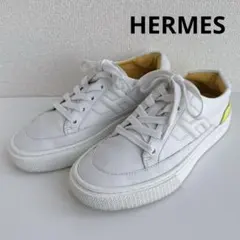 HERMES エルメス　ディープ　スニーカー　スリッポン　レースアップ　ロゴ入りのサムネイル