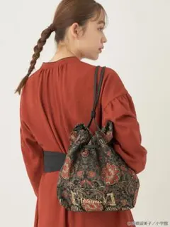 らんま1/2 earth music&ecology コラボ バッグ ブラック