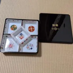未使用品 松花堂弁当箱 見返し春秋 懐石 会席 来客 正月 おせち 弁当 5