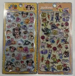 ツムツム ズートピア プチドロップステッカー ミッキー ジュディポップス
