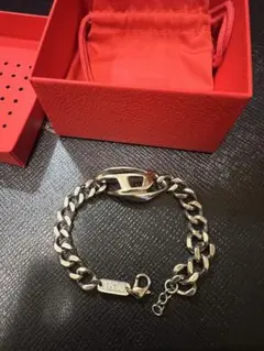 DIESEL チェーンブレスレット シルバー