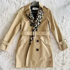 【美品】COACH コーチ トレンチコート レオパード裏地