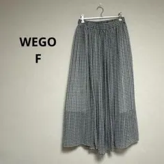 WEGO レディース　ロング　プリーツ　スカート　チェック　春夏　サイズF