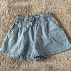 キッズ　ショートパンツ　キュロット　100 デニム風