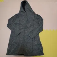 フード付き長袖リバーシブルカーディガン