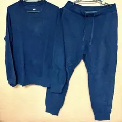 ユニクロ　ウルトラストレッチスウェットセット　スウェットセット　ネイビー　S