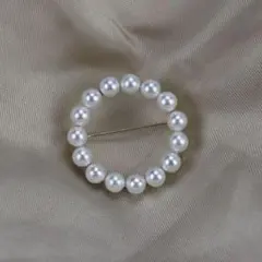 ゴールド　ブローチ　パール　北欧　アンティーク　ミナペルホネンお好きな方に