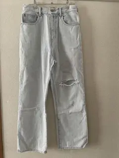 2023SS　ビューティー＆ユース　クラッシュデニムパンツ -ウォッシャブル-