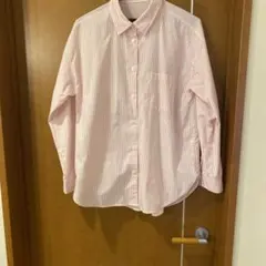 GU ピンクストライプ 長袖シャツ S