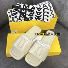 マークジェイコブスMARC JACOBS ロゴフラットサンダル23cm ホワイトのサムネイル