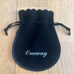 Oneway 巾着ポーチ ベロア調 ブラックのサムネイル
