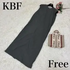 KBF BACKオープンIラインワンピース ブラック 黒 ロングワンピース