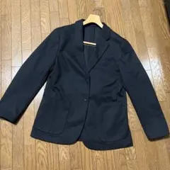 新品同等 UNIQLOコンフォート2Bジャケット ウールライク ネイビー L