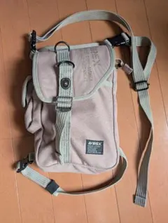 AVIREX ボディバッグ ベージュ キャンバス