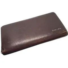 DIESEL leather long wallet with round zipper for men