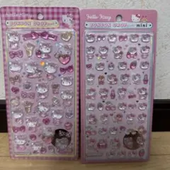 キティ　ボンボンドロップシール2枚セット