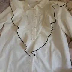 SHEIN ブラウス ホワイト フリル