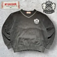 90s〜00s McGREGOR ニット セーター vネック ブラック 古着 M