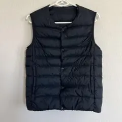 無印良品　ダウンベスト　紳士S 黒のサムネイル