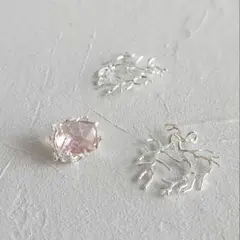[シルバーB]　枝　チャーム　原石　ペンダント　枠