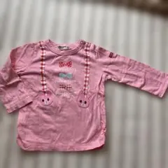 ホットビスケッツ　ピンク Tシャツ 80 ロンT