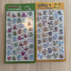 韓国公式商品 　ポケモン　 3Dクリスタルステッカー　2枚セット