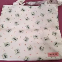 PAUL & JOE 猫顔プリント トートバッグ　ランチトート