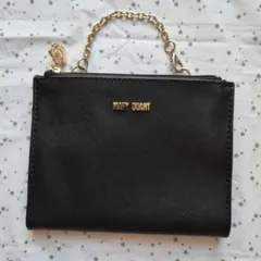 MARY QUANT ポーチ ブラック チェリー柄 チェーン付きのサムネイル