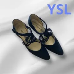 YVES SAINT LAURENT 黒　スエード パンプス 36