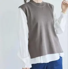 コカ　coca ブラウス　ベスト　セット　グレージュ