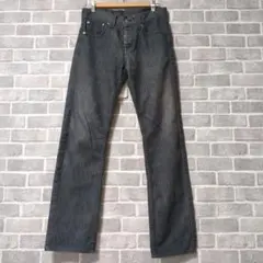 ユナイテッドアローズ　ライトデニム　ストレートデニム　　Ｓ　美品 ストライプ　黒