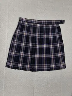 CONOMi ネイビー系チェック W69 サマースカート プリーツ