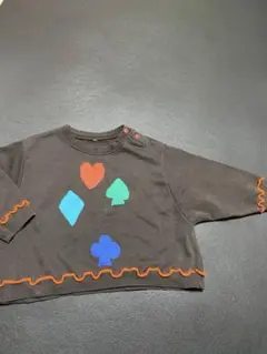 マーキーズ　袖リブトランプ柄スウェット