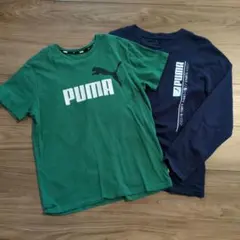 PUMA ロンT+半袖Tシャツ2枚セット　160 記名なし
