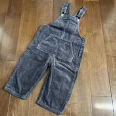 グレー コーデュロイ オーバーオール 90cm未満