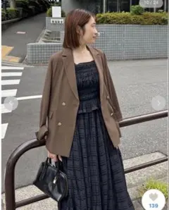 snidel sustainableメタルボタンテーラードジャケット