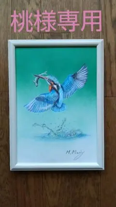 桃様専用  、カワセミ(Hunter3)  色鉛筆画