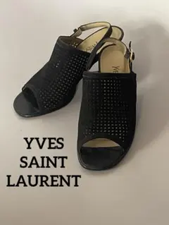 YVES SAINT LAURENTサンダル パンプス 黒 ストラップ 35のサムネイル