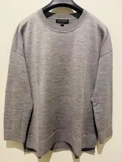 BANANA REPUBLIC ライトグレー メリノウール 長袖サイドスリット