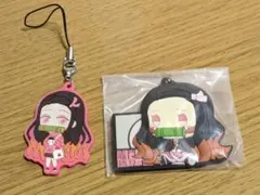 鬼滅の刃　竈門禰豆子　ラバーストラップ　キーホルダー　ローソン　ちょこのっこ