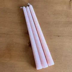 薄ピンク テーパーキャンドル 3本セット