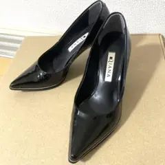 DIANA ダイアナ ハイヒール パンプス エナメル 黒 ブラック21cm