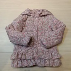 フリル付き 花柄 ダウンコート 130 美品 マザウェイズ 上着 アウター