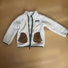 ボア フリースジャケット アイボリー ブラウン 110cm